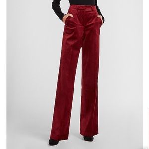High Waisted Velvet Pants